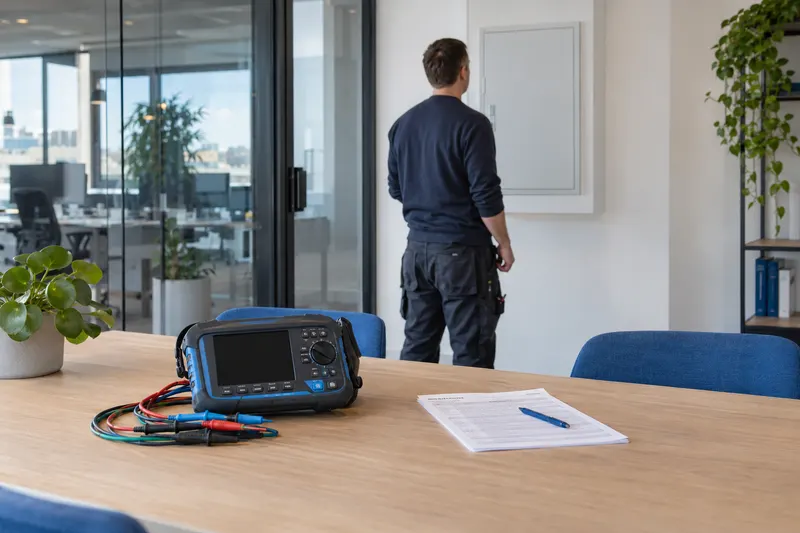 Meetinstrument en controlelijst bij een gesloten installatie